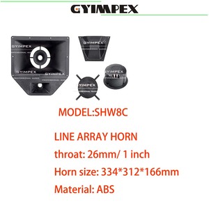 Bocina de audio Line Array con guía de ondas de 1 pulgada, ABS 334*312*166mm, para sistema de sonido Line Array de alto rendimiento en exteriores - Product Image 2