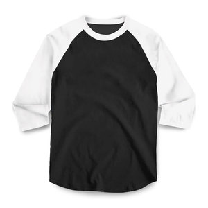 <b>Ladies</b> Black /<b>White</b> Logo Fit 3/4-<b>Sleeve</b> Raglan T-<b>Shirt</b> - Product Image 4