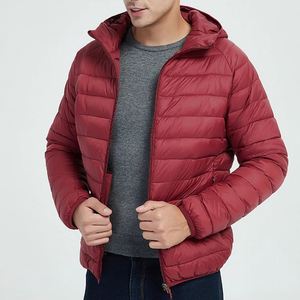 Wholesale Men's Quilted Puffer Jacket Hooded Winter <b>Warm</b> Lightweight Casual Down Coat Custom OEM Winter Outerwear - Product Image 2