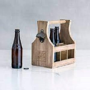 Élégant en bois Caddy vin bière et porte-couverts avec support de cuillère stockage de papier de soie pour la cuisine boîte emballée - Product Image 6