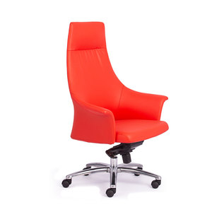 Chaise de bureau pivotante avec appui-tête réglable - Cuir de qualité supérieure - Bureau à domicile/atelier - Product Image 1