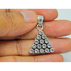 จี้เงินห้อยเพทายจี้925เงินสเตอร์ลิงจี้เพทายสีโรสโกลด์เครื่องประดับสำหรับเด็กผู้หญิงและผู้หญิงของขวัญ - Product Image 1