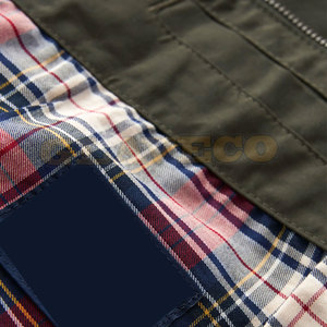 Veste en toile pour homme, MOQ faible, style urbain, avec logo personnalisé sur le devant, imperméable et coupe-vent, tailles personnalisées, prix abordable - Product Image 5