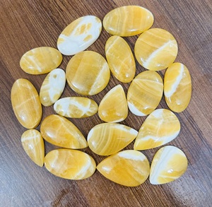 Cabujón suelto de calcita amarilla mexicana natural, piedra preciosa de calcita amarilla pulida a mano, venta al por mayor, cabujones de piedras preciosas de cuarzo curativas, - Product Image 2