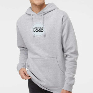 Sweat-shirt à capuche en gros en vrac IND4000 - Grey Heather Independent Trading Co. Sweat-shirt à capuche à capuche - Product Image 2