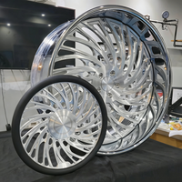 Jantes forgées sur mesure style DUB pour tout-terrain, 22x12 à déport profond, 5x5.5, chromées, 4x4 20x10 pour SUV rehaussés et camions de spectacle Forgiato