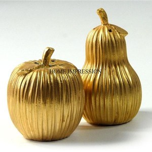 ชุดที่บดเกลือและพริกไทยเกรดสูงทำจากอลูมิเนียมเคลือบทอง2ชิ้น - Product Image 1