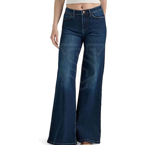 Pantalones vaqueros ajustados para mujer hechos a medida, transpirables, de cintura media, con parte delantera plana, para gimnasio - Product Image 1