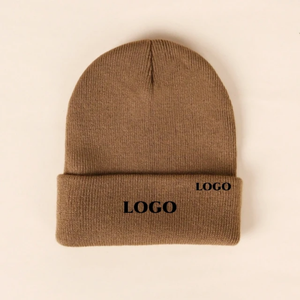 Bonnet tricoté de qualité supérieure, fait à la main avec logo personnalisé de haute qualité Chapeau d'hiver de qualité supérieure pour les voyages Promotionnel Style uni - Product Image 3