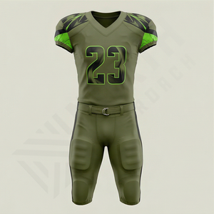 เสื้อฟุตบอลอเมริกัน ปักลาย 3 มิติ หมายเลข โลโก้ แบบกำหนดเอง ไซส์ใหญ่พิเศษ ผ้าโพลีเอสเตอร์ 100% สำหรับมืออาชีพ - Product Image 1