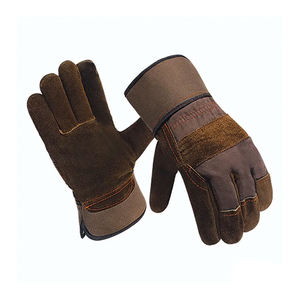 Guantes de aparejo de cuero partido De Vaca canadiense de invierno Swelter 10,5 pulgadas parche canadiense protección de Palma y vena - Product Image 3