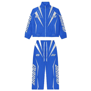 Venta al por mayor chaqueta personalizada sudaderas con capucha y conjuntos Jogger Nylon reflectante Tech Training & jogging Wear chándal cortavientos para hombre - Product Image 1