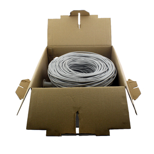 Cable <span class=keywords><strong>UTP</strong></span> 4*2*0,51 CCA PVC gris <span class=keywords><strong>Cat5e</strong></span> instalación exterior FTP LAN Cable par trenzado cobre revestido aluminio red FTP Cable - Product Image 2