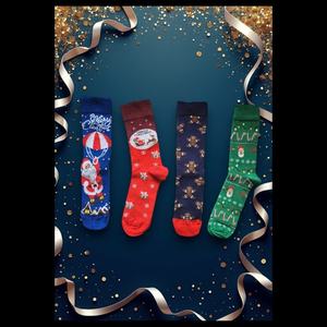 Unisex Christmas <b>Xmas</b> for Socks Breathable Cotton Print Design Knitted Bottom Casual Style <b>Gift</b> <b>Box</b> Perfect New Year <b>Gift</b> - Product Image 2