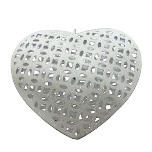 New Arrival Iron Metal Hanging Heart Wall <b>Decorative</b> Ornament <b>White</b> Color for Home and <b>Christmas</b> <b>Decoration</b> Handmade Bulk - Product Image 1