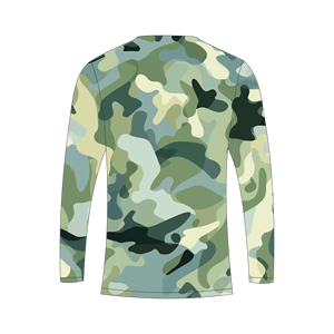 Camiseta de manga larga para hombre, sublimada, con estampado de camuflaje verde salvia, para caza, pesca, deportes atléticos, Trackstar OEM, marca privada TSI-G05-P0781 - Product Image 3