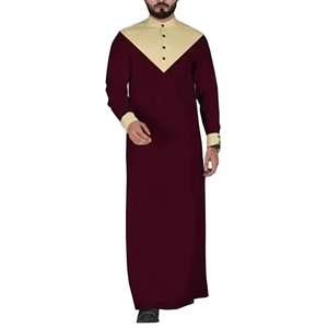 Thobe มีกระเป๋าหน้าอกผู้ชาย jubba ผ้าฝ้ายฤดูร้อน shalwar kameez แฟชั่นใหม่ qatari Dubai เรียบง่าย jubbah ระบายอากาศ - Product Image 6