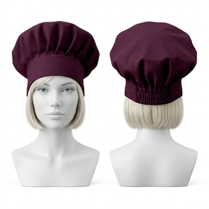 Casquette de chef pour femme en polycoton respirant rose, broderie personnalisée, impression à l'écran, transfert thermique, uniforme de cuisine, boulangerie, cuisson - Product Image 6