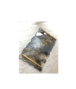 Decorative resin <b>trays</b> for stylish home decor serving solutions suitable for modern dining table use - Product Image 2