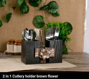 Elegantes juegos de cubiertos con caja de madera para el hogar, Hotel, restaurante, cucharas de mesa, soporte para mesa de comedor, cajas de pañuelos multifuncionales - Product Image 6