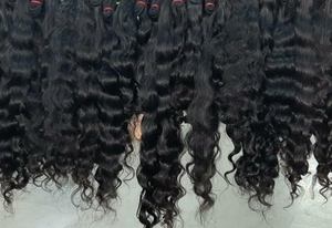 Vente chaude 100% indien Remy vierge trame de cheveux humains couleur de vague d'eau naturelle trame de Machine crue de haute qualité pour les Extensions de cheveux - Product Image 5