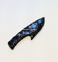 Magnifique figurine de mascotte Wiccan MUNTAHA AGATE en obsidienne noire sculptée à la main, de 5-6 pouces, avec sangle, pour la maison