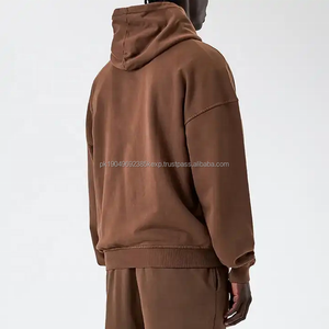 Sweats à capuche pour hommes personnalisés en gros, mode streetwear, impression et broderie de logo personnalisés, style décontracté, haute qualité, couleur unie - Product Image 4