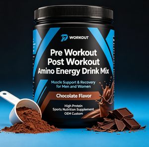 CE-Bio Pré-entraînement Post-entraînement Mélange de poudre de boisson énergétique à base d'acides aminés Soutien musculaire Récupération Hommes Femmes Saveur chocolat Riche en protéines - Product Image 1