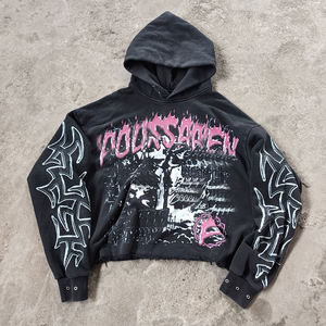 Sudadera con Capucha Extra Grande de Estilo Urbano para Hombre, Personalizada OEM, 100% Algodón, Estampado en Serigrafía, Diseño Sólido - Product Image 3