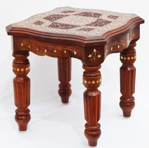 Venta caliente mesa de té Vintage nuevo diseño muebles para el hogar hecho a mano extremo lateral mesa de centro con tapa de madera de abeto para sala de estar - Product Image 5