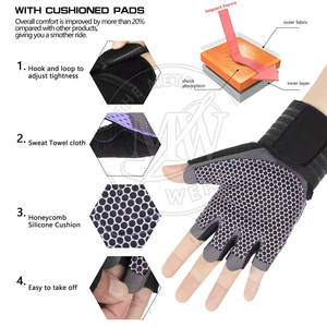 Gants de gymnastique d'haltérophilie d'entraînement avec support de poignet pour hommes gants de gymnastique à taux de vente entier - Product Image 5