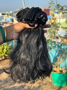 Extensiones de Cabello Humano Indio Ondulado Natural al por Mayor, Cabello Virgen sin Procesar con Cutícula Alineada, Paquetes de Cabello Ondulado con Cutícula Alineada - Product Image 4