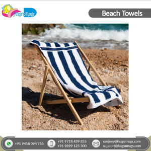 Serviette de plage douce de couleur unie Serviette de plage de golf 100% coton cardée luxueuse au prix le plus bas - Product Image 6