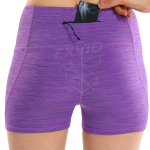Shorts de sport pour femmes personnalisés, respirants, à séchage rapide, en spandex/nylon, prix d'usine, shorts pour femmes - Product Image 5