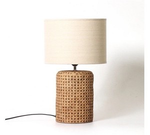 Handmade Customized Design Farmhouse Style LED Table Lamp Rattan & Cane Desk Lamp <b>Decorative</b> <b>Lighting</b> with Creative Design - Product Image 1