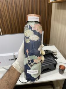 IEI 18 meilleure bouteille en cuivre pur finition émaillée colorée de 1000 ml écologique pour la maison et le bureau - Product Image 2