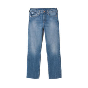 Jeans en denim décontractés pour femmes de qualité supérieure, coupe droite, fabriqués en coton mélangé respirant, écologiques pour un confort tout au long de la journée, élégants - Product Image 1