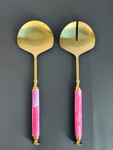 Cuillère à salade élégante en acier inoxydable durable, finition lisse, meilleur prix de gros - Product Image 4