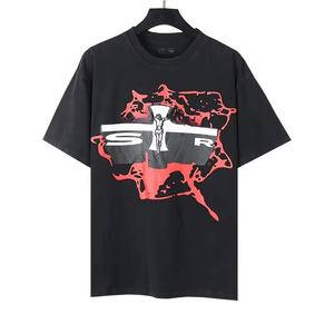 T-shirt pour homme de haute qualité 100% coton respirant à séchage rapide Impression de lettres personnalisée Tissu peigné Logo personnalisé - Product Image 6
