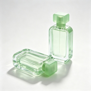 Al por mayor, desde almacén en EE. UU., botella de perfume de lujo cuadrada de 100 ml, fragancia EDP EDT de larga duración (12h), pulverizador impreso P-1345 de vidrio. - Product Image 3