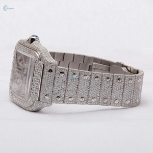 Xuất khẩu chất lượng độc quyền hoàn toàn trắng Iced ra moissanite kim cương Xem với sang trọng vàng trắng mạ cho nam giới có sẵn để bán - Product Image 2