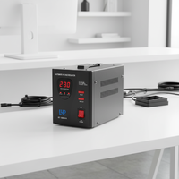 Régulateur de tension automatique KEBO RT 1500VA, monophasé, type relais, stabilisateur pour appareils électroménagers, matériau PC pour usage domestique