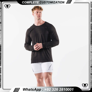 Nueva Camiseta de manga larga Muscle Fit para hombre - Product Image 4