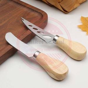 Juego de cuchillos de queso con mango de madera de 6 piezas de calidad superior para uso en cocina y restaurante | Cuchillos de queso profesionales - Product Image 3