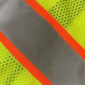 Chaleco de tela de poliéster de alta visibilidad al por mayor Chaleco de trabajo de construcción chaleco de seguridad de alta visibilidad - Product Image 6