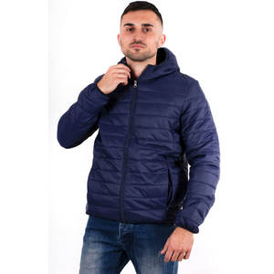 Chaqueta de burbujas acolchada informal de alta calidad para hombre de nuevo estilo de invierno 2025, suministro OEM con cierre de cremallera, tela de lona, cuello con capucha - Product Image 1