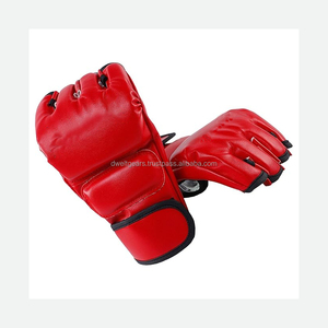 Gants de boxe MMA en cuir personnalisés de qualité supérieure, respirants, avec fermeture auto-agrippante pour le soutien du poignet, demi-doigts, pour l'entraînement et le combat - Product Image 5
