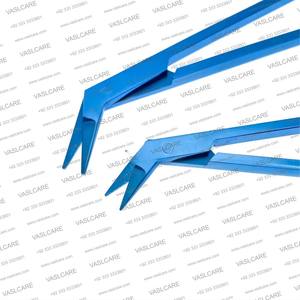 Tijera vascular en ángulo 45 de titanio de primera calidad con punta roma para microcirugía Ligero certificado CE/ISO POR Vaslcare - Product Image 2