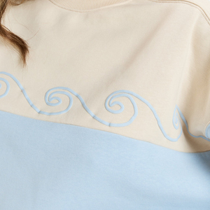 En diferentes colores de contraste, buena venta de ropa de calle para mujer, suéter de algodón con cuello redondo de doble cara y hombros caídos, sudaderas - Product Image 5