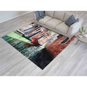 Tapis imprimé Paysage du Grand Canal : Sublimez votre décoration intérieure avec une œuvre d'art contemporaine, avec tapis à poils doux - Product Image 4